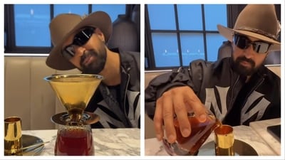 Diljit Dosanjh was amused with the preparation of the coffee on his table. Diljit Dosanjh was amused with the preparation of the coffee on his table.