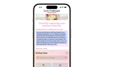 Writing Tools were introduced with iOS 18.1 in 2024. (Apple) Writing Tools were introduced with iOS 18.1 in 2024. (Apple)