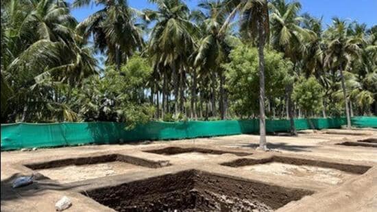 The findings of the excavations at Keeladi, an urban settlement, dated to at least the 4th century BCE have been mired in controversy (HT Photo)