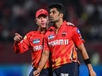 Punjab Kings' head coach Ricky Ponting (L) speaks with team's player Shashank Singh during the Indian Premier League (IPL) Punjab Kings' head coach Ricky Ponting (L) speaks with team's player Shashank Singh during the Indian Premier League (IPL)