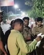 Cops check the documents during the drive in Bareilly. (HT Photo)