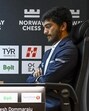 D Gukesh found his first win at the Norway Chess tournament in Stavanger as he won against Hikaru Nakamura. (AP) D Gukesh found his first win at the Norway Chess tournament in Stavanger as he won against Hikaru Nakamura. (AP)