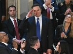 Elon Musk stands as he is recognized by US President Donald Trump during Trump's address to a joint session of Congress at the US Capitol in Washington, DC. Elon Musk stands as he is recognized by US President Donald Trump during Trump's address to a joint session of Congress at the US Capitol in Washington, DC.