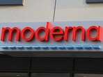 A sign marks the headquarters of the coronavirus disease (COVID-19) vaccine maker Moderna in Cambridge, Massachusetts, U.S., April 28, 2022.  