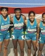 The women’s relay quartet of Rupal Chaudhary, Subha Venkatesan Jisna Mathew, Rajitha Kunja clinched gold in 4x400m relay event at the Asian Athletics Championship 2025. (AFI)