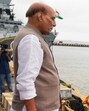 Union defence minister Rajnath Singh on Thursday met two Indian Navy women officers (Indian Navy) Union defence minister Rajnath Singh on Thursday met two Indian Navy women officers (Indian Navy)