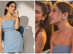 Sara Ali Khan dazzles in a powder blue mini dress. Sara Ali Khan dazzles in a powder blue mini dress.