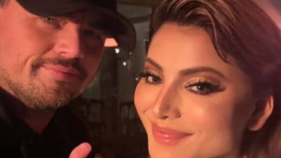 Leonardo DiCaprio with Urvashi Rautela Leonardo DiCaprio with Urvashi Rautela