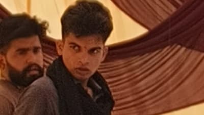 Abhishek Bhardwaj, 20, who was arrested at Sukahar in Dehra sub division of Kangra district on suspicion of spying on Wednesday. (HT Photo)
