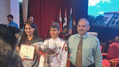 Cadet Shreeti Daksh topped the Arts stream. (HT PHOTO) Cadet Shreeti Daksh topped the Arts stream. (HT PHOTO)