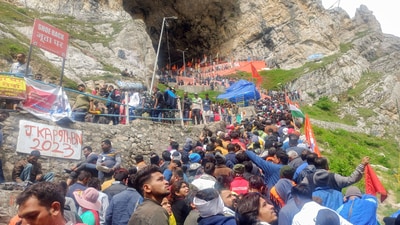 The 38-day yatra is set to begin on July 3 and will take place after the terror attack in Pahalgam which killed 26 people. (ANI ) The 38-day yatra is set to begin on July 3 and will take place after the terror attack in Pahalgam which killed 26 people. (ANI )