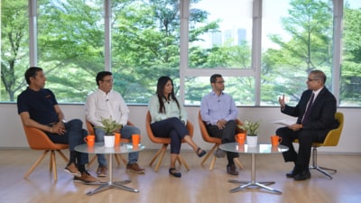 Leaders from Optum India discuss innovation at the intersection of tech, care, and operations. From L to R, Surinder Singh, Senior Vice President, Operations, Abhishek Kumar, Senior Vice President, Operations, Madhuri Raya, Vice President, Software Engineering, and Rohit Agarwal, Senior Vice President, Transformation, Innovation and Enablement. Leaders from Optum India discuss innovation at the intersection of tech, care, and operations. From L to R, Surinder Singh, Senior Vice President, Operations, Abhishek Kumar, Senior Vice President, Operations, Madhuri Raya, Vice President, Software Engineering, and Rohit Agarwal, Senior Vice President, Transformation, Innovation and Enablement.