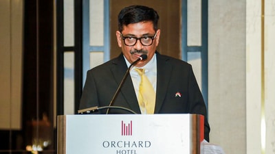 Sanjay Kumar Jha interacts with scholars and academics from Singaporean universities and think-tanks at a closed-door session for Operation Sindoor Global Outreach. (X/India in Singapore) Sanjay Kumar Jha interacts with scholars and academics from Singaporean universities and think-tanks at a closed-door session for Operation Sindoor Global Outreach. (X/India in Singapore)