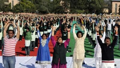 The main International Yoga Day celebration on June 21 will be held from 6am to 8am at various locations including parks and public grounds across the district. (HT archives) The main International Yoga Day celebration on June 21 will be held from 6am to 8am at various locations including parks and public grounds across the district. (HT archives)