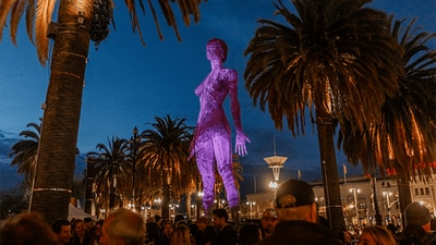R-Evolution: 45-foot sculpture of naked woman in San Francisco shocks visitors R-Evolution: 45-foot sculpture of naked woman in San Francisco shocks visitors