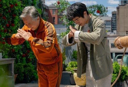 Jackie Chan and Ben Wang in a still from Karate Kid: Legends