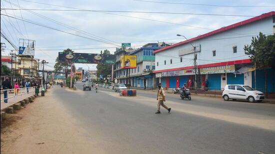 A deserted street in Dimapur, Nagaland. (PTI File Photo)