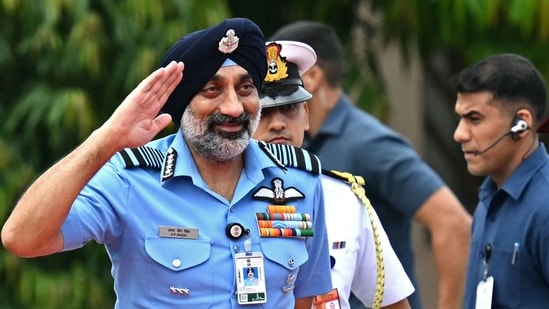 India's Air Chief Marshal Amar Preet Singh called for designing weapon systems in India, urging the armed forces and the industry to develop trust and transparency. (AFP)