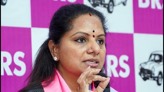 Kavitha advised her critics within the BRS to focus on Telangana’s welfare (ANI)