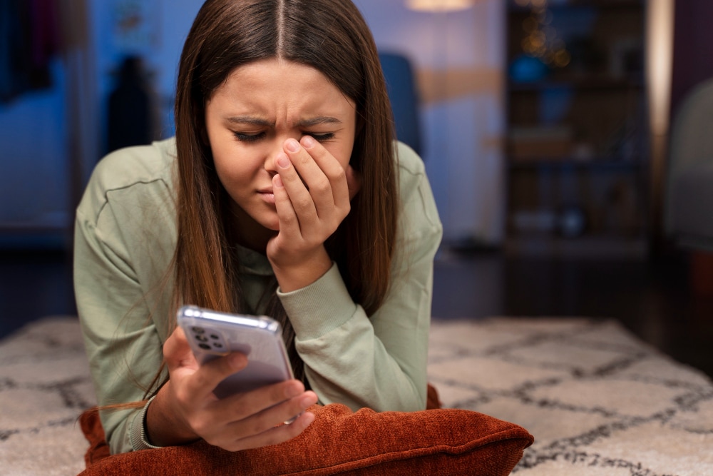 Often one is stressed when screentime is high, in the fight or flight mode.(Freepik) Often one is stressed when screentime is high, in the fight or flight mode.(Freepik)