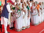 PM Modi met some of the surviving women during an event in Bhuj PM Modi met some of the surviving women during an event in Bhuj