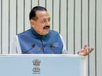 Union MoS (Independent Charge) of Earth Sciences Jitendra Singh during an event at Vigyan Bhawan in New Delhi. Union MoS (Independent Charge) of Earth Sciences Jitendra Singh during an event at Vigyan Bhawan in New Delhi.