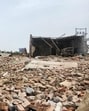 The two-storeyed illegal cracker manufacturing factory that was reduced to rubble after a blast at Singhewala village in Lambi sub tehsil of Muktsar district on Friday. (Sanjeev Kumar/HT)