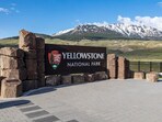 This photo provided by the National Park Service shows a sign marking the north entrance of Yellowstone National Park. This photo provided by the National Park Service shows a sign marking the north entrance of Yellowstone National Park.