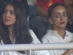 Anushka Sharma and Malvika Nayak in the stands during the match. Anushka Sharma and Malvika Nayak in the stands during the match.