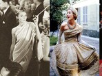 Here's how European fashion labels have reinterpreted the sarees over the years. 