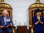 Britain's King Charles III, with Queen Camilla, delivers a speech from the Throne to open the first session of the 45th Parliament of Canada at the Senate of Canada in Ottawa on May 27, 2025. Britain's King Charles III is heading to Canada for a brief but "impactful" visit, at a time when President Donald Trump is floating the idea of making his northern neighbour the 51st US state. The 76-year-old monarch, who is also Canada's head of state as part of the Commonwealth, has never publicly commented on the ambitions of the US president, a noted admirer of the royal family. (Photo by Victoria Jones / AFP) Britain's King Charles III, with Queen Camilla, delivers a speech from the Throne to open the first session of the 45th Parliament of Canada at the Senate of Canada in Ottawa on May 27, 2025. Britain's King Charles III is heading to Canada for a brief but "impactful" visit, at a time when President Donald Trump is floating the idea of making his northern neighbour the 51st US state. The 76-year-old monarch, who is also Canada's head of state as part of the Commonwealth, has never publicly commented on the ambitions of the US president, a noted admirer of the royal family. (Photo by Victoria Jones / AFP)
