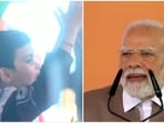 PM Modi asked a child to lower his hands after noticing the child waving at him for a prolonged period during a rally in Kanpur on Friday. PM Modi asked a child to lower his hands after noticing the child waving at him for a prolonged period during a rally in Kanpur on Friday.