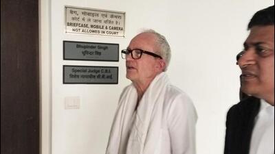 British national Christian Michel James at Rouse Avenue Court for a hearing on his case in this file image. (PTI file photo) British national Christian Michel James at Rouse Avenue Court for a hearing on his case in this file image. (PTI file photo)