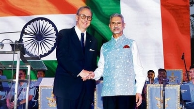 Italian ambassador to India Antonio Bartoli and External Affairs Minister S. Jaishankar (Photo: Manoj Verma/HT) Italian ambassador to India Antonio Bartoli and External Affairs Minister S. Jaishankar (Photo: Manoj Verma/HT)