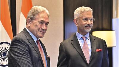 External affairs minister S Jaishankar and New Zealand’s deputy prime minister Winston Peters (@DrSJaishankar) External affairs minister S Jaishankar and New Zealand’s deputy prime minister Winston Peters (@DrSJaishankar)