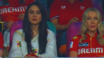 Preity Zinta was all smiles and in high spirits initially. Preity Zinta was all smiles and in high spirits initially.