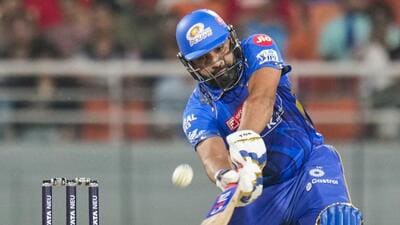 Rohit Sharma in action against GT on Friday. (PTI)