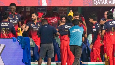 RCB players celebrate after they beat PBKS to enter IPL final (PTI)