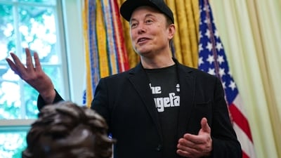 Elon Musk speaks during a news conference with US President Donald Trump in the Oval Office of the White House in Washington, DC, on May 30, 2025. Musk, who stormed into US politics as President Trump's chainsaw-brandishing sidekick, announced on May 28 that he is leaving his role in US government, intended to reduce federal spending, shortly after his first major break with the President over Trump's signature spending bill. (Photo by ALLISON ROBBERT / AFP) (AFP) Elon Musk speaks during a news conference with US President Donald Trump in the Oval Office of the White House in Washington, DC, on May 30, 2025. Musk, who stormed into US politics as President Trump's chainsaw-brandishing sidekick, announced on May 28 that he is leaving his role in US government, intended to reduce federal spending, shortly after his first major break with the President over Trump's signature spending bill. (Photo by ALLISON ROBBERT / AFP) (AFP)