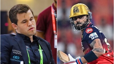 Magnus Carlsen, left, and Virat Kohli had an evening to remember (PTI/AFP) Magnus Carlsen, left, and Virat Kohli had an evening to remember (PTI/AFP)
