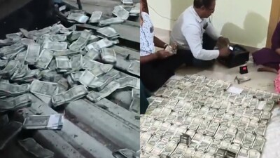 Around ₹1 crore cash was seized from the chief engineer's Bhubaneswar flat, while another ₹1.1 crore was found at his Angul residence. (X/@iamsuffian) Around ₹1 crore cash was seized from the chief engineer's Bhubaneswar flat, while another ₹1.1 crore was found at his Angul residence. (X/@iamsuffian)
