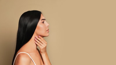 The thyroid is a gland that’s located in the front of the neck below the larynx (Adobe stock) The thyroid is a gland that’s located in the front of the neck below the larynx (Adobe stock)