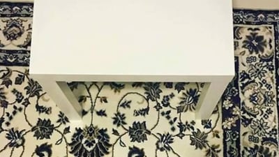 Reddit users were stumped by an optical illusion showing a phone hidden in an ornate rug, testing their observation skills and attention to detail. (Reddit/Ill-Doughnut7115)