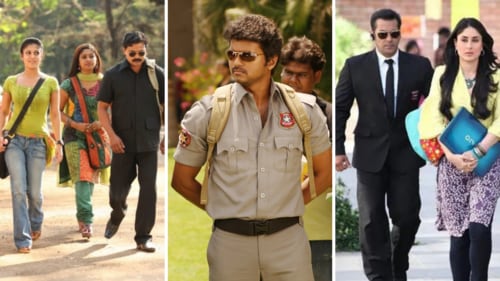 (L-R): Dileep's Bodyguard, Vijay's Kaavalan, and Salman Khan's Bodyguard all released within a year of one another. (L-R): Dileep's Bodyguard, Vijay's Kaavalan, and Salman Khan's Bodyguard all released within a year of one another.