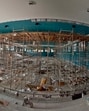 Construction work of indoor basketball stadium at Guru Nanak Stadium was expected to be completed by May 31. (Gurpreet Singh / HT)
