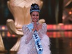 Thailand's Opal Suchata Chuangsri reacts after being crowned Miss World at the 72nd Miss World finale in Hyderabad, India, May 31, 2025. REUTERS/Francis Mascarenhas