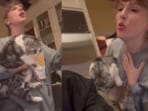 Video of Taylor Swift dancing with her cat, Meredith Grey, has surfaced. Video of Taylor Swift dancing with her cat, Meredith Grey, has surfaced.