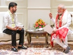 Prime Minister Narendra Modi during a meeting with Telangana chief minister A Revanth Reddy in New Delhi.
