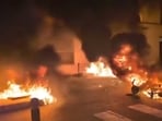 The riots sparked fires across Paris, with vehicles set alight near the PSG home and missiles chucked at police. The riots sparked fires across Paris, with vehicles set alight near the PSG home and missiles chucked at police.