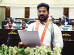 Telangana CM Revanth Reddy in the Legislative Assembly in Hyderabad.